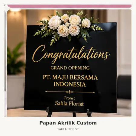 Papan Bunga Akrilik Gunungkidul